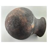 African Nupe Hand-Coiled Pottery Water Vessel.