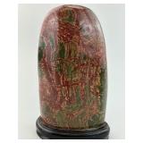 Large Unakite Jasper Shiva Lingam Stone.