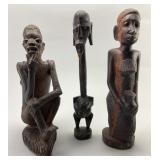 Vintage African Carved Wooden Tribal Figures.