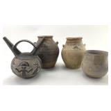4 Various Antique Pottery Jars & Vessels.