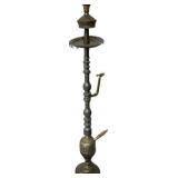 Large Middle Eastern Brass Tobacco Hookah.