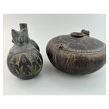 Chimu Whistling Vessel & Cambodian Honey Pot.