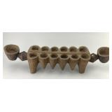 Hand Carved  Wood African Mancala Game Board.