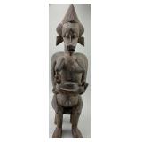 African Senufo Carved Iroko Maternity Sculpture.