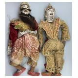 2 Burmese/Thai Marionette String Puppets.
