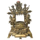 Kumaradeva Style Bronze Buddhist Shrine.