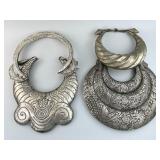 4 Antique/Vintage Silver Alloy Ceremonial Collars.