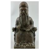 Antique Chinese Bronze Caishen Deity Statuette.