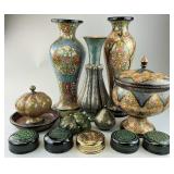 Vintage Indian Kashmiri Papier-Mache Vessels.