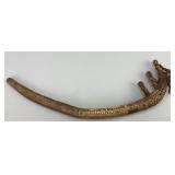 Indonesian Carved Batak Deer Medicine Horn.