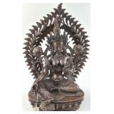 Copper Alloy Buddhist Goddess White Tara Statue.