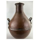 Antique Egyptian Hand-Hammered Copper Bean Pot.