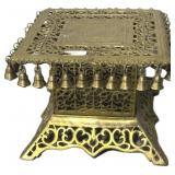 Vintage Hindu Brass Chowki Stool.