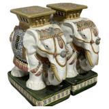Pair of Vintage Chinese Elephant Garden Stools.
