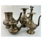 Four Antique Bronze Ceremonial  Water Vessels.