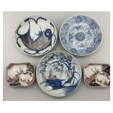 5 Various Antique Asian Porcelain Plates/Dishes.