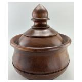 Large Vintage Tibetan Wood Tsampa Container.