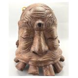 Vintage Balinese Hand Carved Okokan Head Bell.
