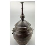 Antique Filipino Silver-Inlaid Brass Gadur.