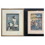 2 Utagawa Kunisada Japanese Woodblock Prints.
