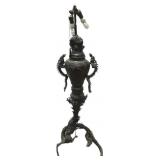 Antique Japanese Bronze Dragon Koro Fitted to Lamp