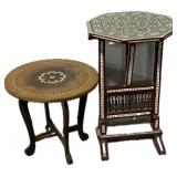 Indian & Egyptian Inlaid & Mother of Pearl Stands.