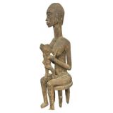 Large African Bangwa Ani Tribal Wood Statue.