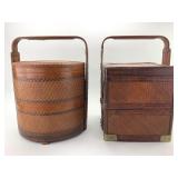 2 Antique Chinese Betrothal Baskets.