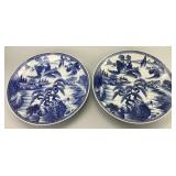 Pair of Japanese Meiji Style Porcelain Chargers.