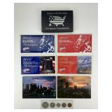 7 Uncirculated Coin Sets, 1951 Silver Coin Slab.