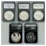 5 1 Troy Oz American History Bullion Slabs.