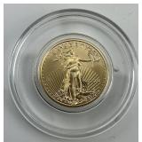 1/10oz Fine Gold 2020 American Eagle Coin.