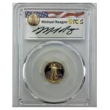 PCGS Graded 1/10oz 1990-P Gold Eagle Coin Slab.
