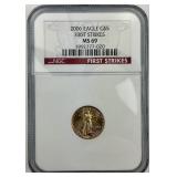NGC Graded 1/10oz 2006 Gold Eagle Coin Slab.