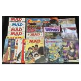 MAD, Star Trek, & Cosmos Magazines, Stamps.