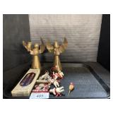 Angel Candle Holders & Christmas Ornaments.