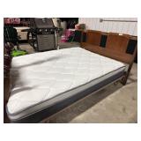 Mid Century Modern Headboard, Clean Full Mattress.