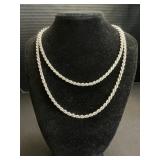 Sterling Silver Twisted Rope Chain.