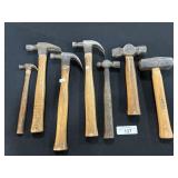 Various Wooden Handled Hammers, Sledge & Body