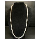 14K Gold & Pearl Necklace. Marked 14K. Gold not