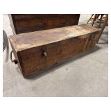 Vtg Pine Toolbox & Handtools.