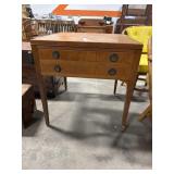 Hepplewhite Style Blonde Mahogany End Table.