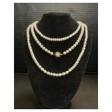 3 Pearl Necklaces.