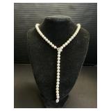 Iridesse Pearl Necklace W/18KT White Gold Clasp.