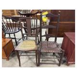 Vtg American Primitive Style LadderBack Chair,