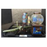 Planters Peanut Dispenser, Airplane Toy.
