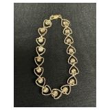 Sterling Silver Heart Bracelet.