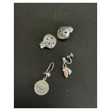 Sterling Silver Earrings.;