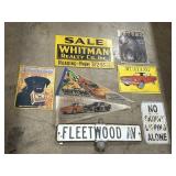 Porcelain Fleetwood Street Signs, Adv Signs.