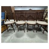 (4) Antique Thonet-Style Bentwood Bistro Chairs.